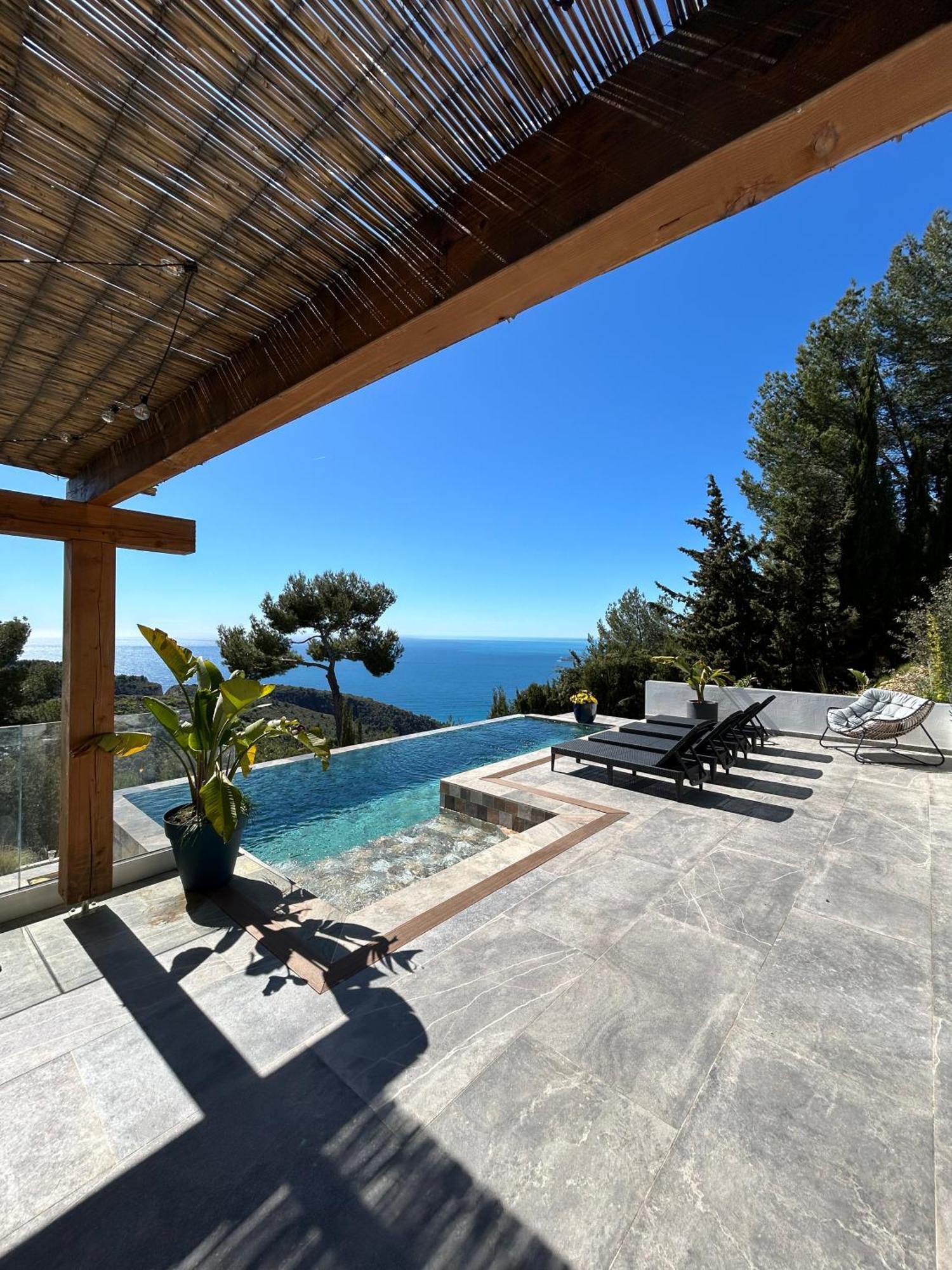 Eze - Appartement Dans Bas De Villa Avec Piscine Pres De Monaco Zewnętrze zdjęcie